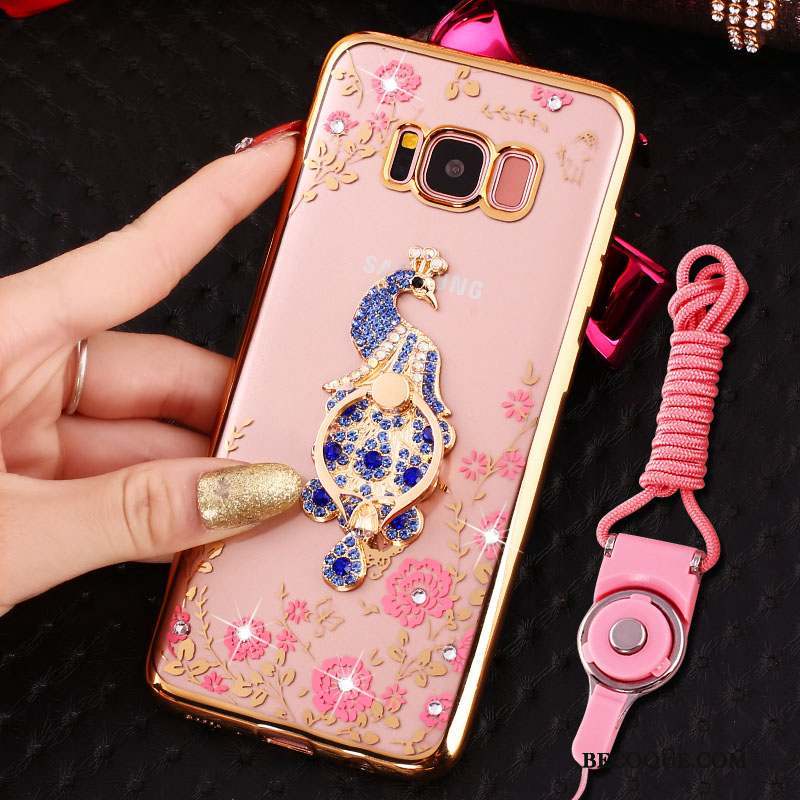 Samsung Galaxy S8 Incassable Silicone Strass Coque De Téléphone Étui Anneau