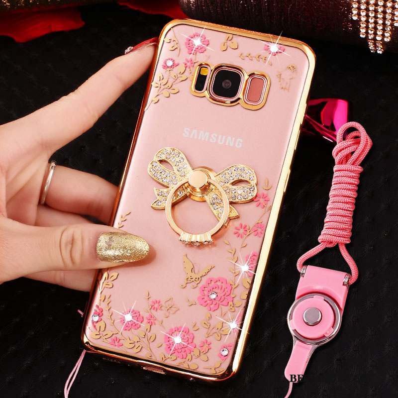 Samsung Galaxy S8 Incassable Silicone Strass Coque De Téléphone Étui Anneau