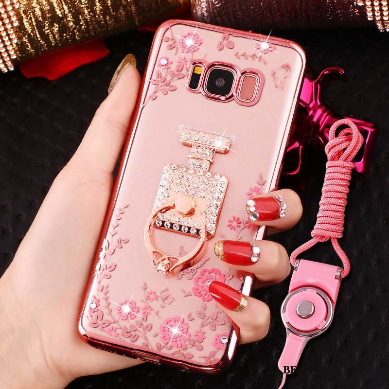 Samsung Galaxy S8 Incassable Silicone Strass Coque De Téléphone Étui Anneau