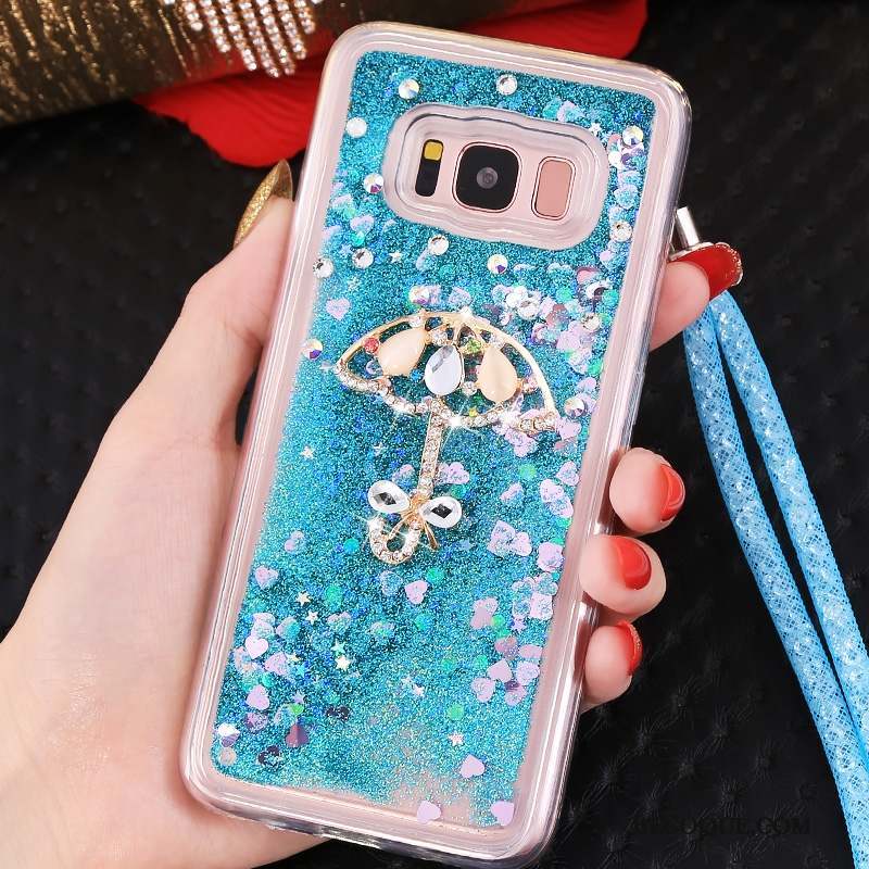 Samsung Galaxy S8+ Incassable Tout Compris Bleu Étui Coque De Téléphone Ornements Suspendus