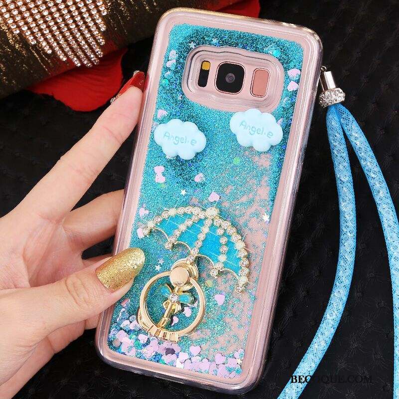 Samsung Galaxy S8+ Incassable Tout Compris Bleu Étui Coque De Téléphone Ornements Suspendus