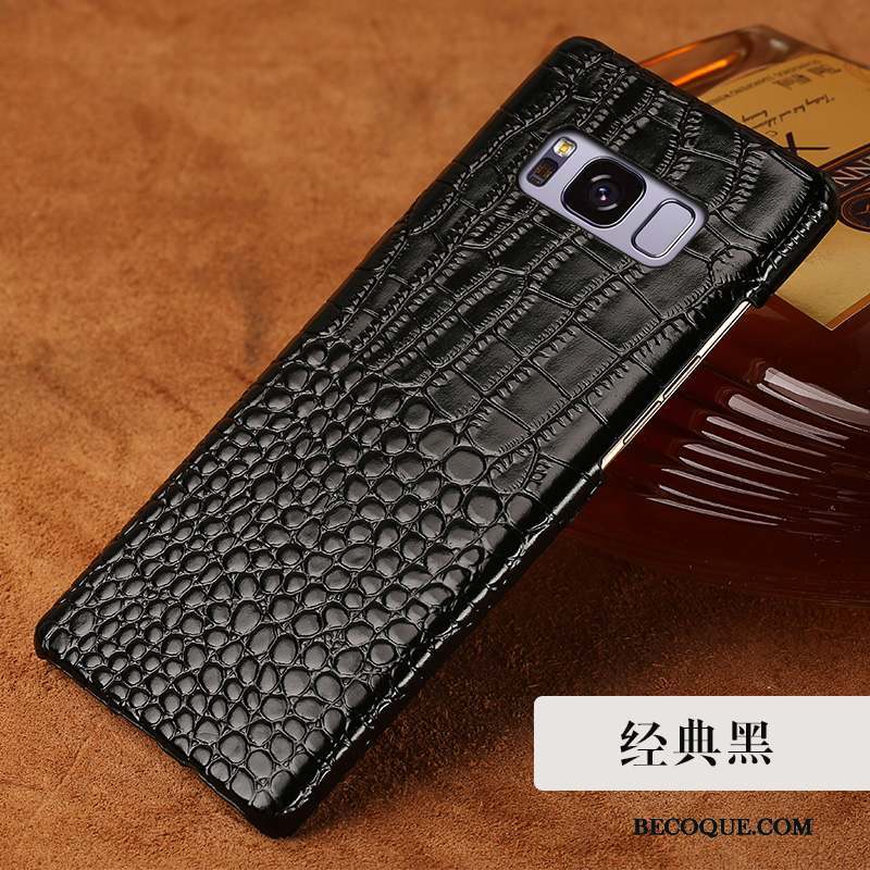 Samsung Galaxy S8+ Marque De Tendance Coque De Téléphone Tout Compris Cuir Véritable Luxe Incassable