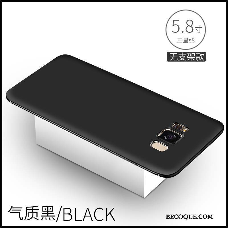 Samsung Galaxy S8 Noir Silicone Étui Délavé En Daim Coque De Téléphone Incassable