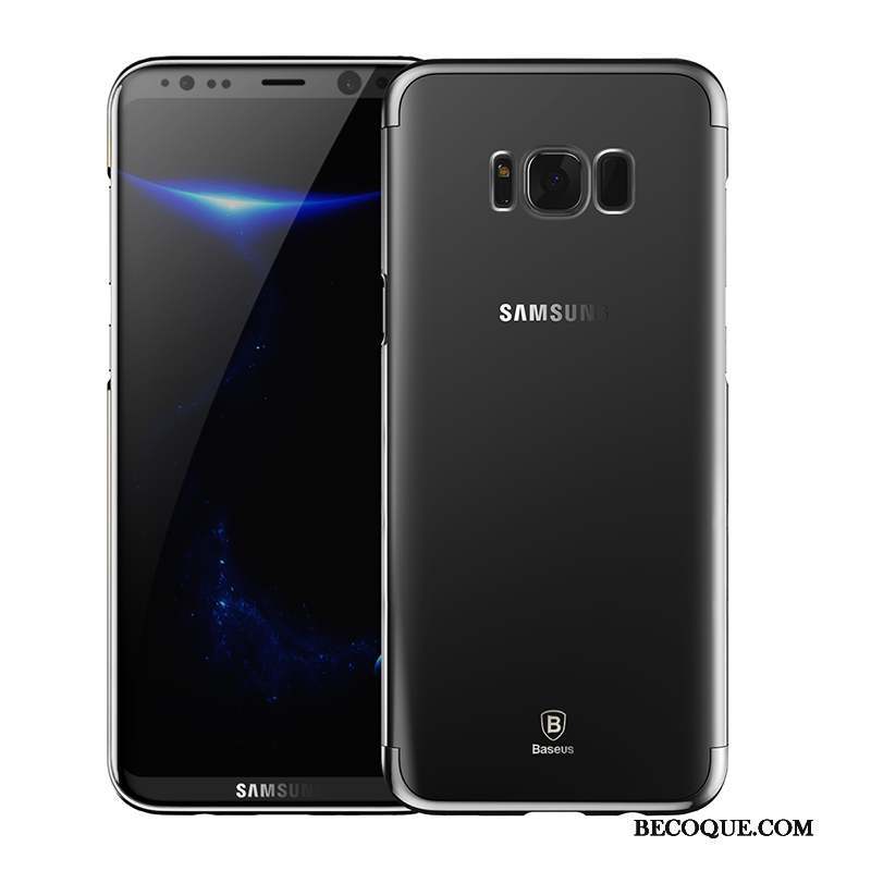 Samsung Galaxy S8+ Placage Personnalité Bleu Clair Coque Difficile Marque De Tendance