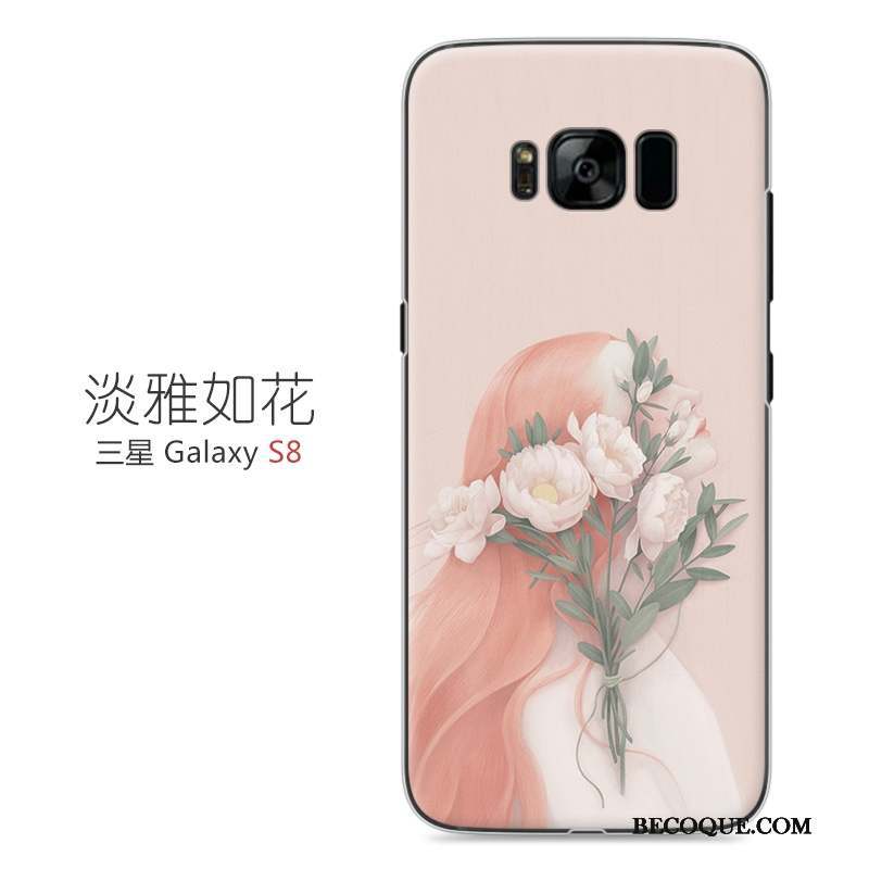 Samsung Galaxy S8 Protection Difficile Rose Coque Étui Art