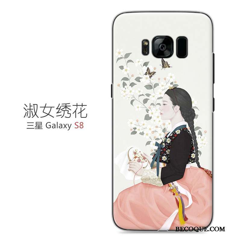 Samsung Galaxy S8 Protection Difficile Rose Coque Étui Art