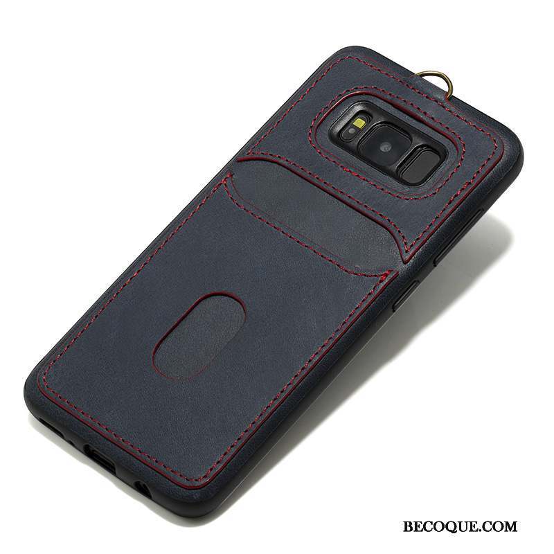 Samsung Galaxy S8+ Protection Incassable Luxe Kaki Coque De Téléphone Cuir Véritable