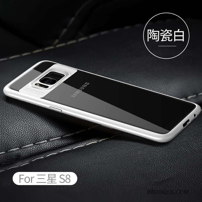 Samsung Galaxy S8 Protection Incassable Étui Transparent Bleu Coque De Téléphone