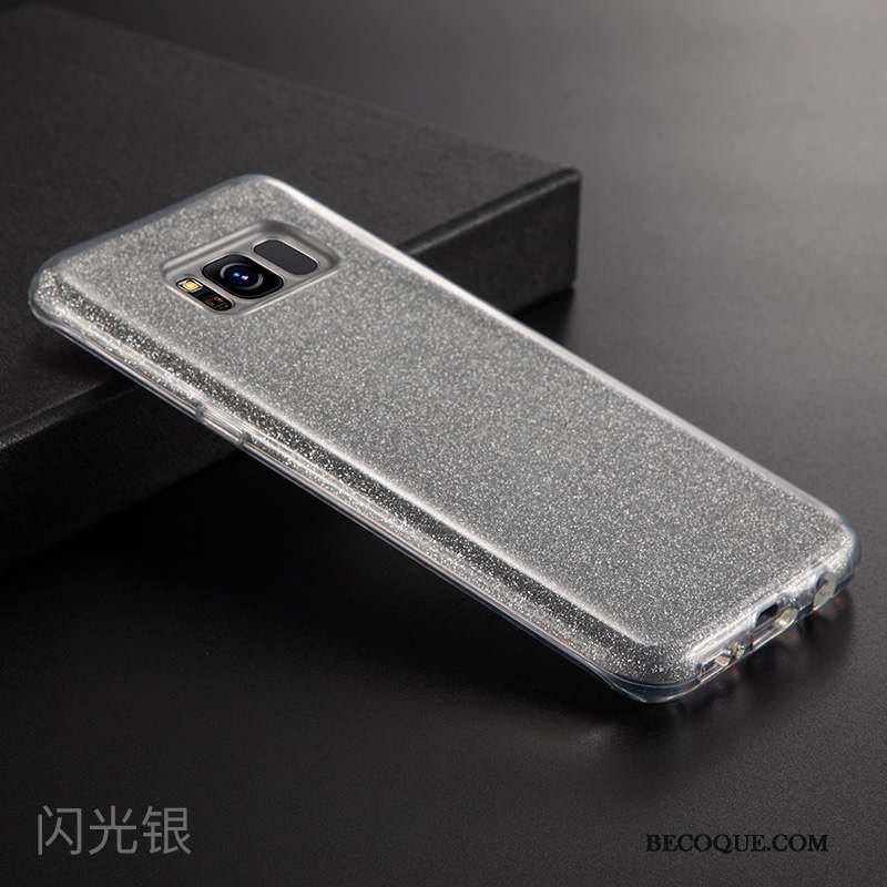 Samsung Galaxy S8 Protection Personnalité Coque Transparent Noir Fluide Doux