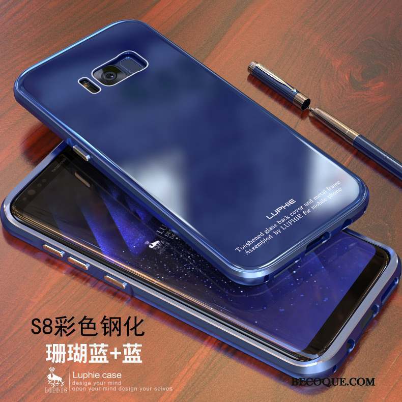 Samsung Galaxy S8 Protection Étui Or Border Coque De Téléphone Métal