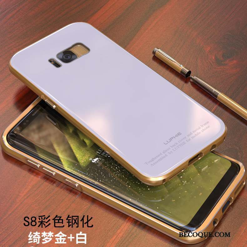 Samsung Galaxy S8 Protection Étui Or Border Coque De Téléphone Métal