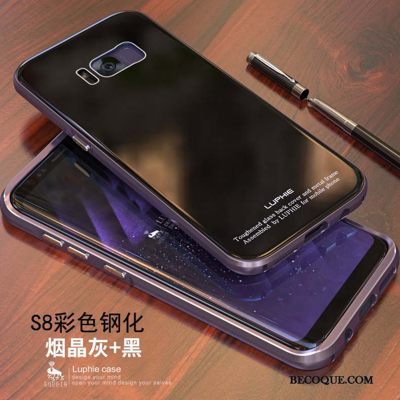 Samsung Galaxy S8 Protection Étui Or Border Coque De Téléphone Métal