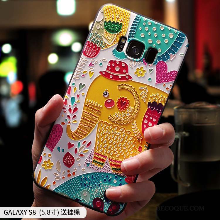 Samsung Galaxy S8 Rose Créatif Tout Compris Coque De Téléphone Incassable Silicone