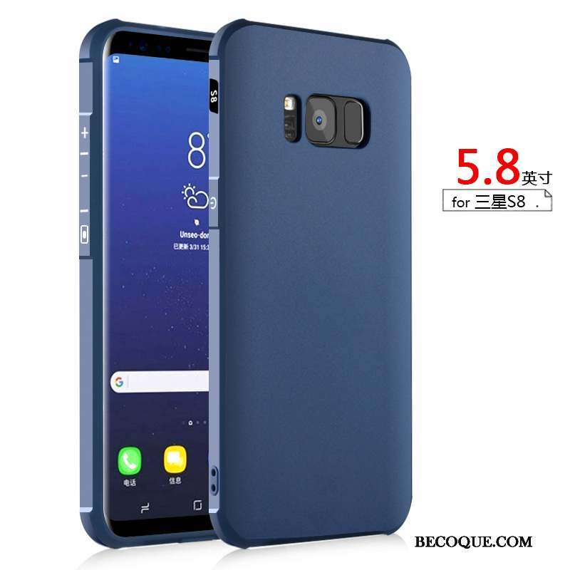 Samsung Galaxy S8 Silicone Gris Fluide Doux Tendance Coque Étui