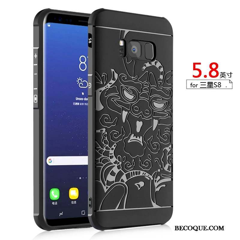 Samsung Galaxy S8 Silicone Gris Fluide Doux Tendance Coque Étui