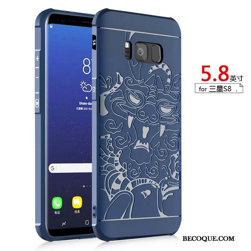 Samsung Galaxy S8 Silicone Gris Fluide Doux Tendance Coque Étui