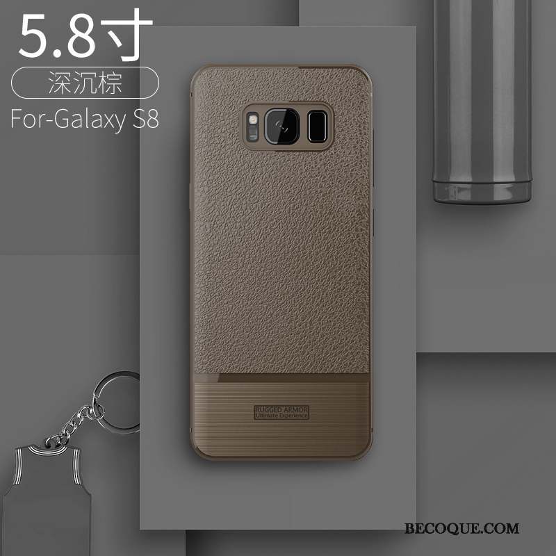 Samsung Galaxy S8 Tendance Incassable Créatif Étui Coque De Téléphone Noir