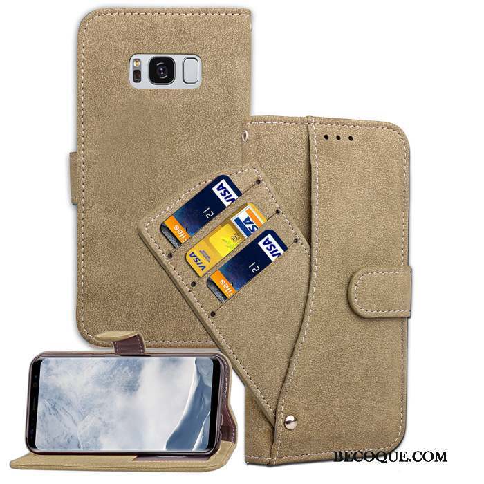 Samsung Galaxy S8 Tout Compris Carte Téléphone Portable Étui En Cuir Incassable Coque De Téléphone