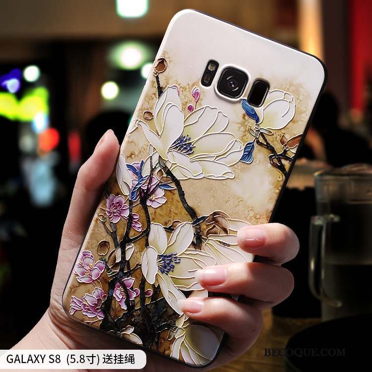 Samsung Galaxy S8 Tout Compris Jaune Coque De Téléphone Fluide Doux Personnalité Créatif