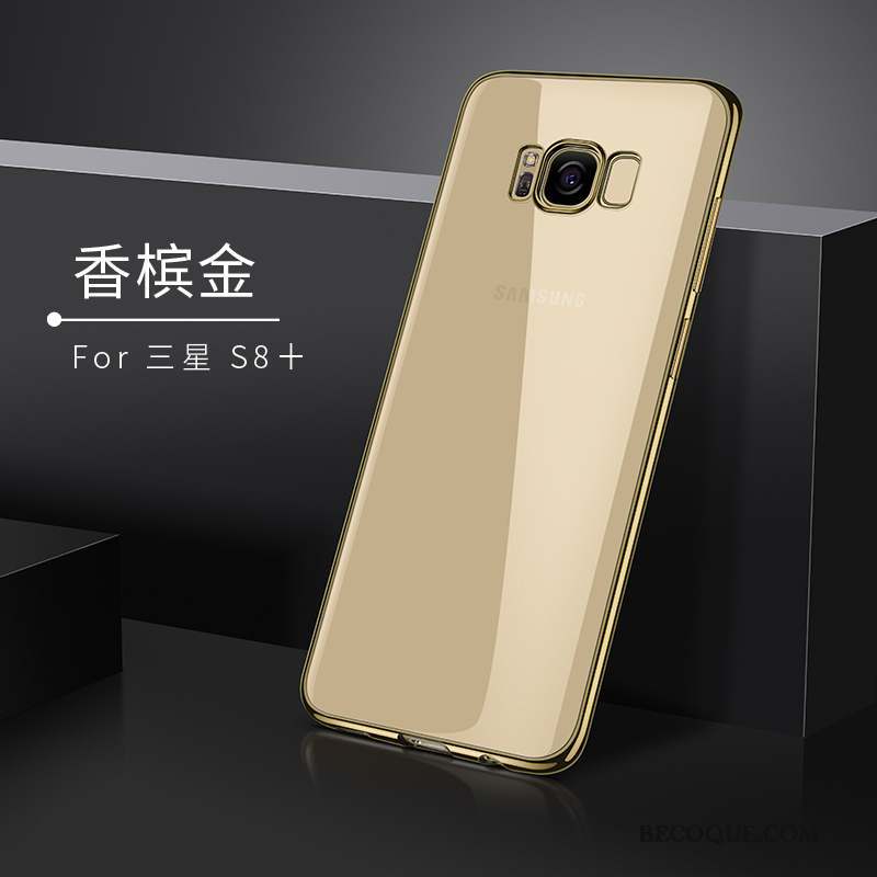 Samsung Galaxy S8+ Transparent Fluide Doux Jaune Tendance Coque De Téléphone