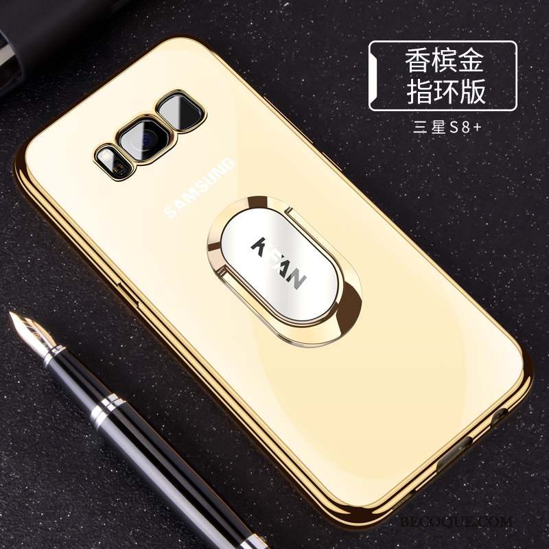 Samsung Galaxy S8+ Transparent Fluide Doux Jaune Tendance Coque De Téléphone