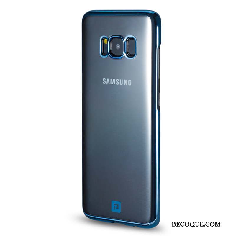 Samsung Galaxy S8 Étui Bleu Tendance Protection Transparent Coque