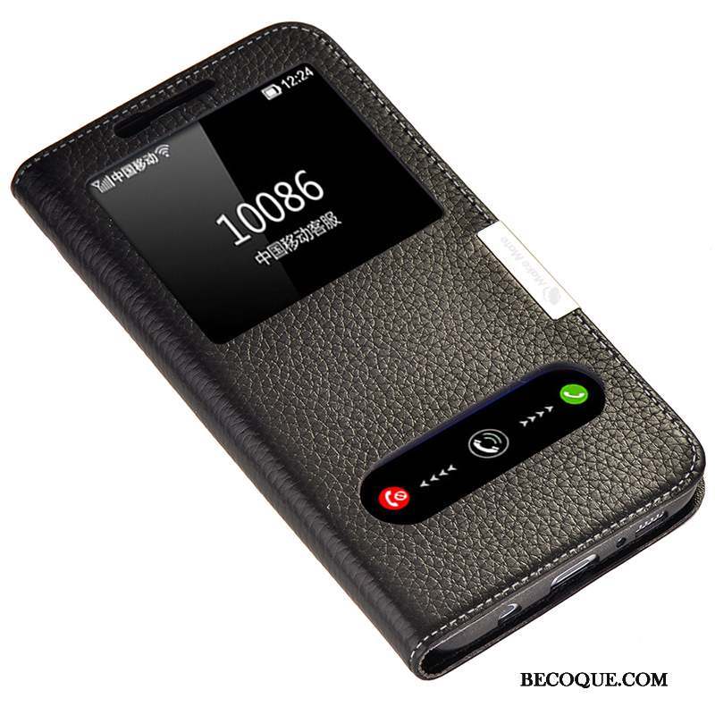 Samsung Galaxy S8 Étui Clamshell Étui En Cuir Protection Orange Coque De Téléphone