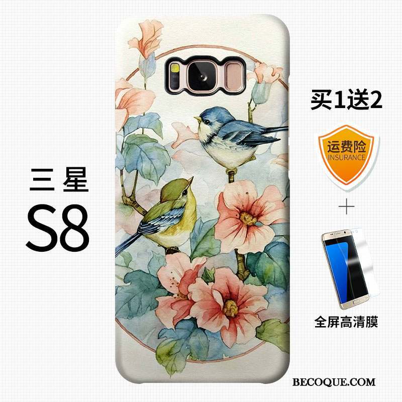 Samsung Galaxy S8 Étui Coque Protection Personnalité Délavé En Daim Style Chinois