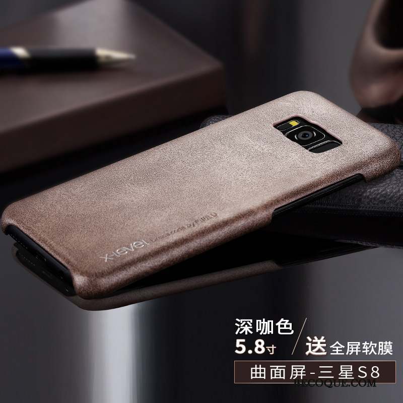 Samsung Galaxy S8 Étui En Cuir Coque De Téléphone Protection Incassable Très Mince Nouveau