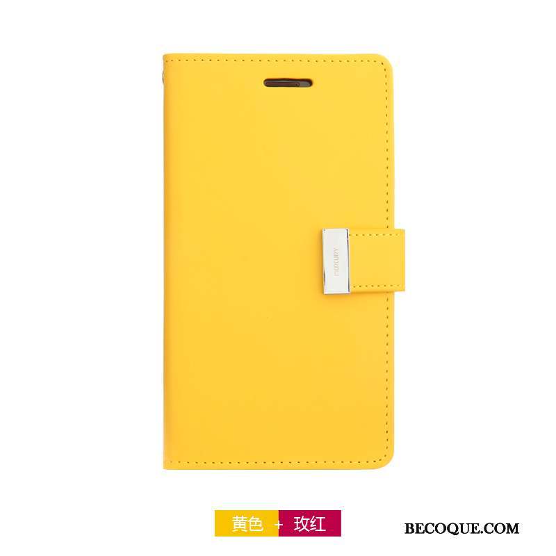 Samsung Galaxy S8+ Étui En Cuir Jaune Silicone Clamshell Fluide Doux Coque De Téléphone