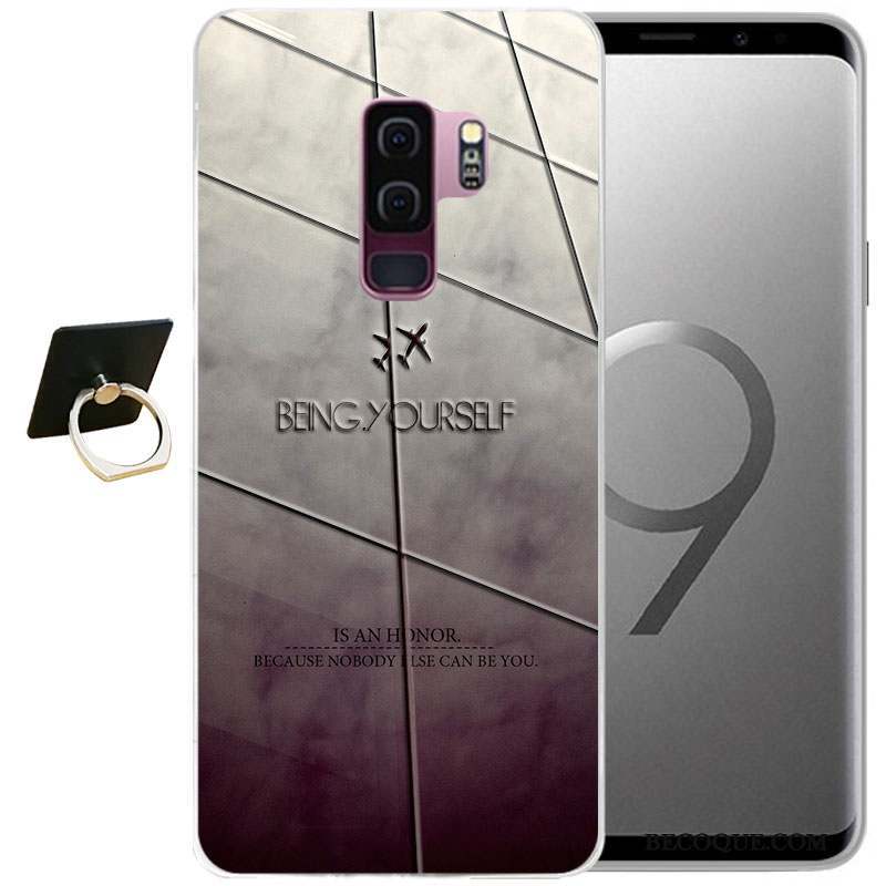 Samsung Galaxy S9 Bleu Étui Coque Tout Compris Vent Gaufrage