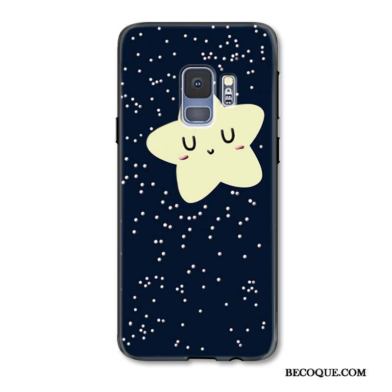 Samsung Galaxy S9 Coque Bleu Nouveau Tendance Ornements Suspendus Peinture Étui