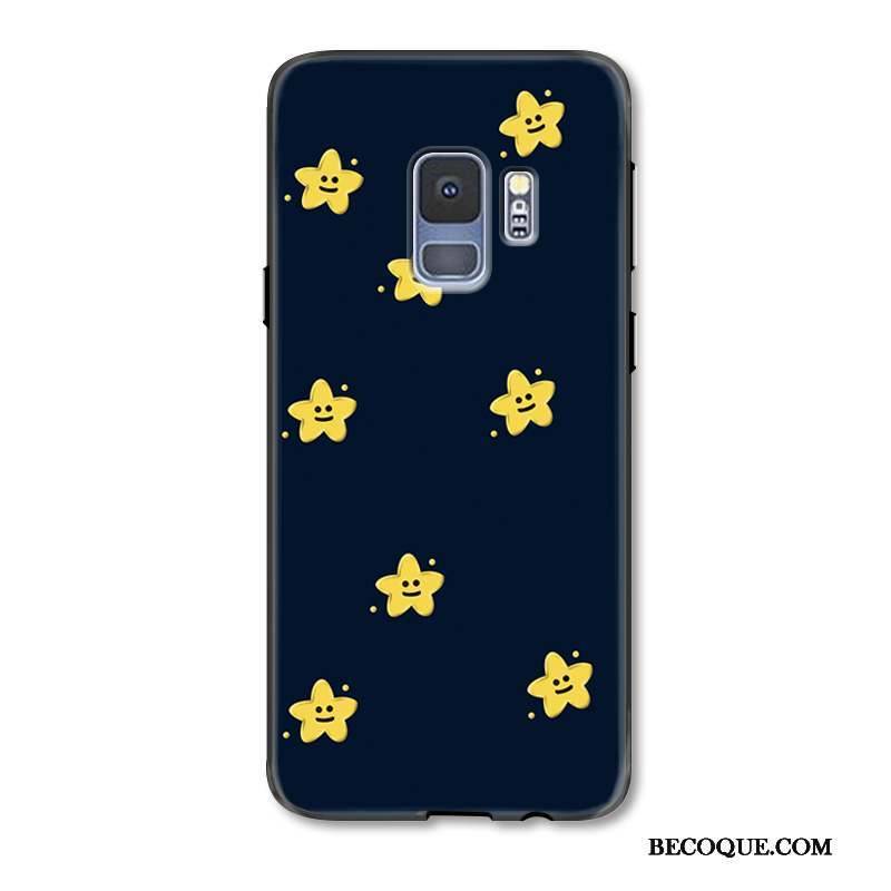 Samsung Galaxy S9 Coque Bleu Nouveau Tendance Ornements Suspendus Peinture Étui