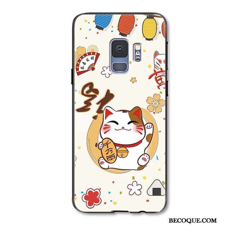 Samsung Galaxy S9+ Coque Charmant Richesse Nouveau Rouge Étui Chat