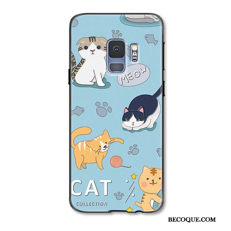 Samsung Galaxy S9+ Coque Chat Charmant Fluide Doux Mode Incassable Dessin Animé