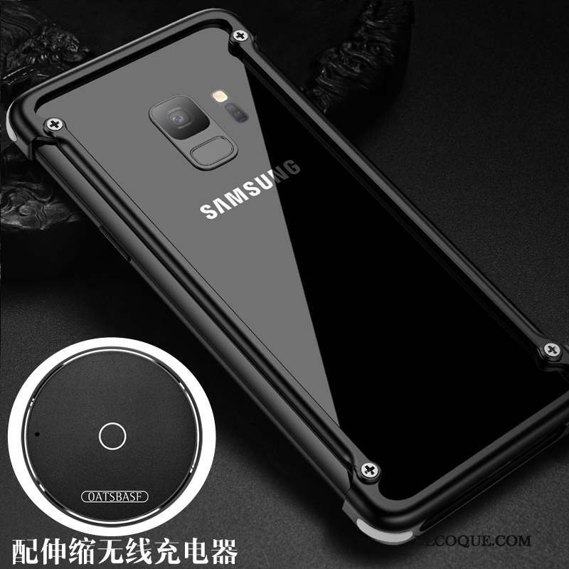 Samsung Galaxy S9 Coque Créatif Border Noir Marque De Tendance Personnalité Incassable