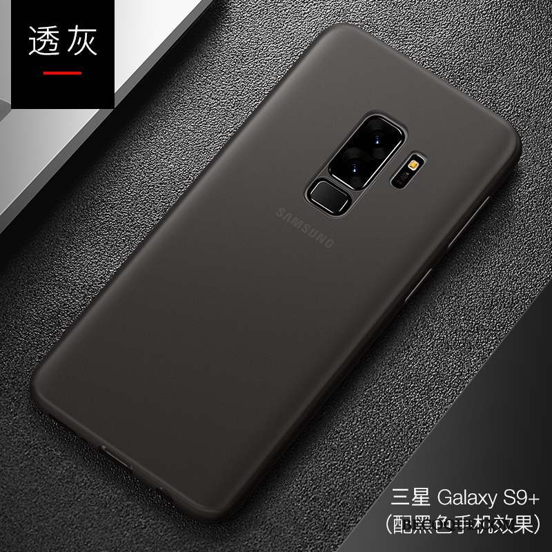 Samsung Galaxy S9+ Coque De Téléphone Blanc Nouveau Marque De Tendance Délavé En Daim Très Mince