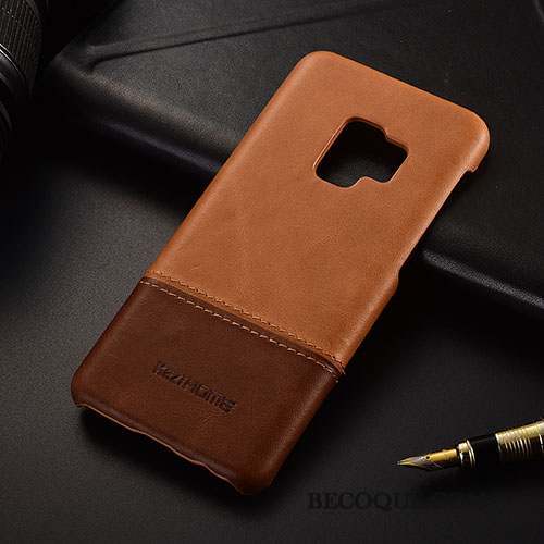 Samsung Galaxy S9 Coque De Téléphone Business Rouge Cuir Protection Très Mince