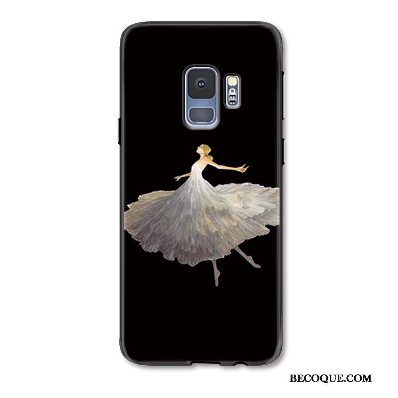 Samsung Galaxy S9+ Coque De Téléphone Créatif Incassable Noir Simple Protection