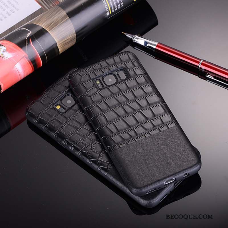 Samsung Galaxy S9+ Coque De Téléphone Cuir Crocodile Tout Compris Tendance Qualité