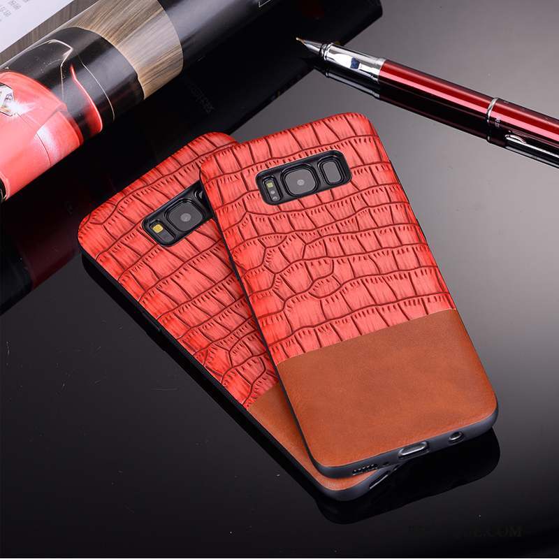 Samsung Galaxy S9+ Coque De Téléphone Cuir Crocodile Tout Compris Tendance Qualité