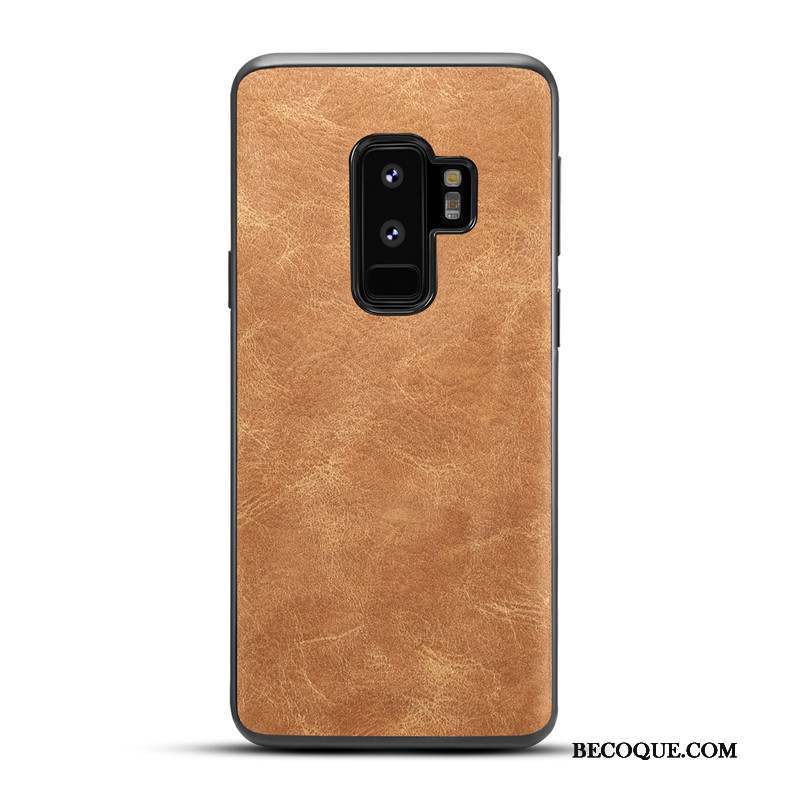 Samsung Galaxy S9+ Coque De Téléphone Cuir Tout Compris Jaune Modèle Fleurie Étui