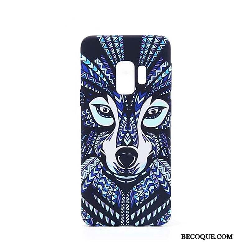 Samsung Galaxy S9 Coque De Téléphone Difficile Dessin Animé Bleu Lumineuses Étui