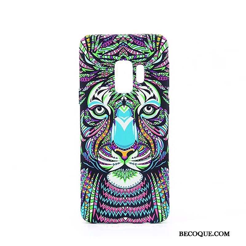 Samsung Galaxy S9 Coque De Téléphone Difficile Dessin Animé Bleu Lumineuses Étui