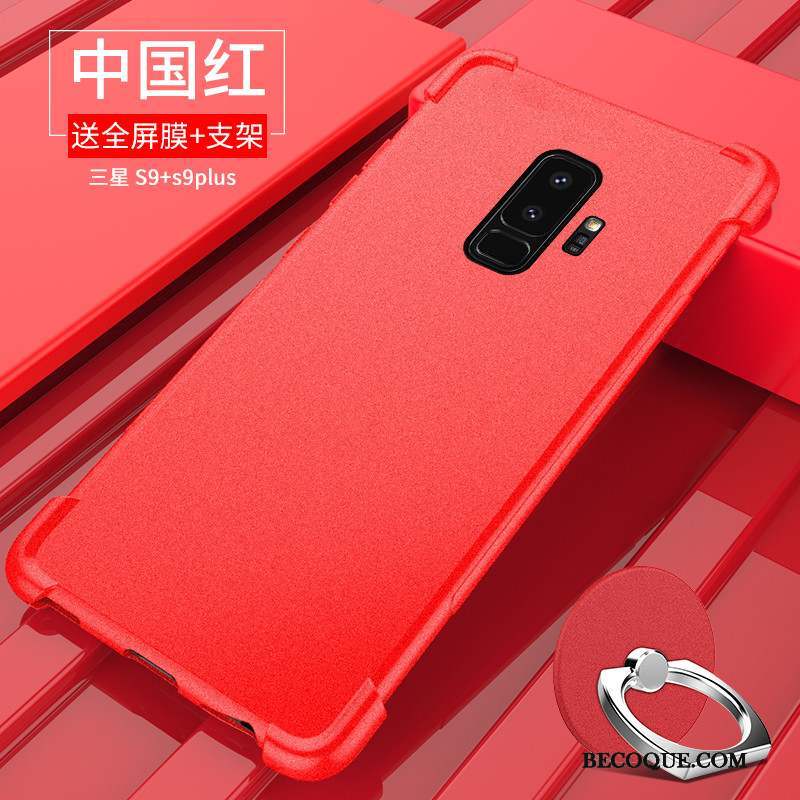 Samsung Galaxy S9+ Coque De Téléphone Fluide Doux Tout Compris Silicone Incassable Délavé En Daim