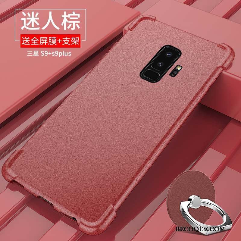 Samsung Galaxy S9+ Coque De Téléphone Fluide Doux Tout Compris Silicone Incassable Délavé En Daim