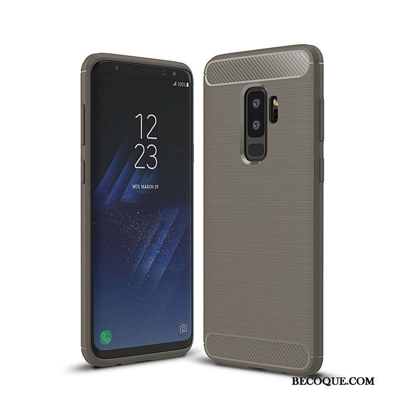 Samsung Galaxy S9+ Coque De Téléphone Incassable Fibre Silicone Fluide Doux Protection