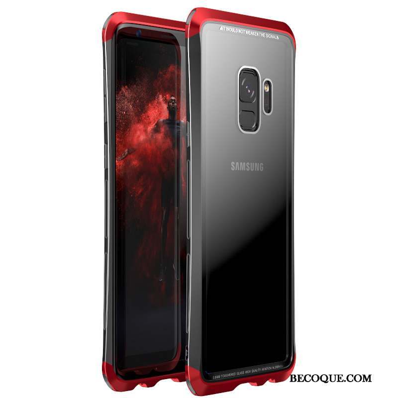 Samsung Galaxy S9 Coque De Téléphone Incassable Or Étui Métal Protection