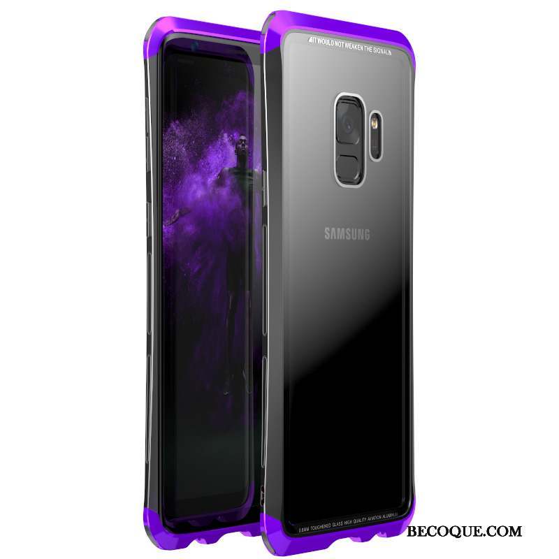 Samsung Galaxy S9 Coque De Téléphone Incassable Or Étui Métal Protection