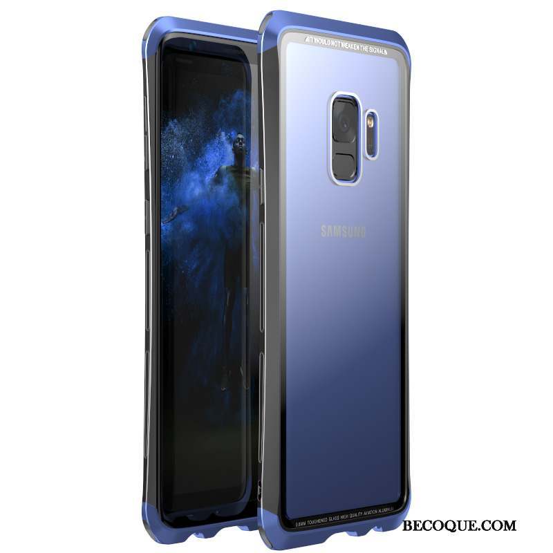 Samsung Galaxy S9 Coque De Téléphone Incassable Or Étui Métal Protection